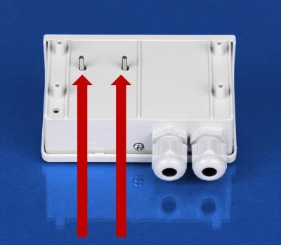 2 sensors / probes under the Water Leakage Detector WDU unitfor detection of water and moisture on the floor